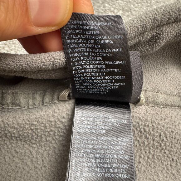 The North Face TKA 100 Glacier 1/4 Zip Fleece Jacket Men Large Gray Outdoor Hike - Picture 8 of 15